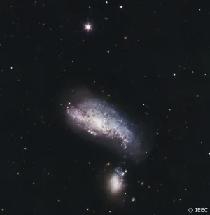 Dos galaxias en interacción